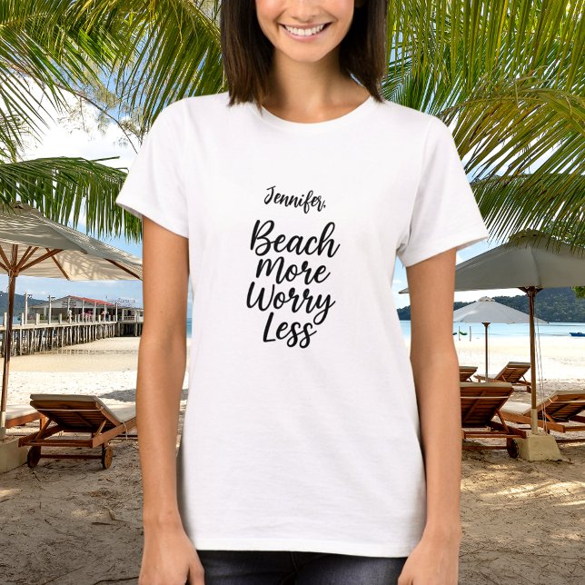 Camiseta Playa más preocupación menos nombre de cita (Subido por el creador)