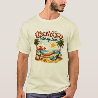CAMISETA PLAYA MÁS PREOCUPATE MENOS
