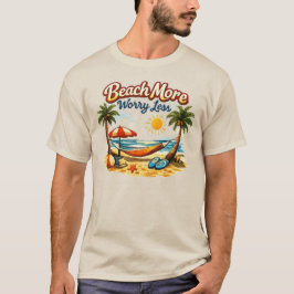 CAMISETA PLAYA MÁS PREOCUPATE MENOS