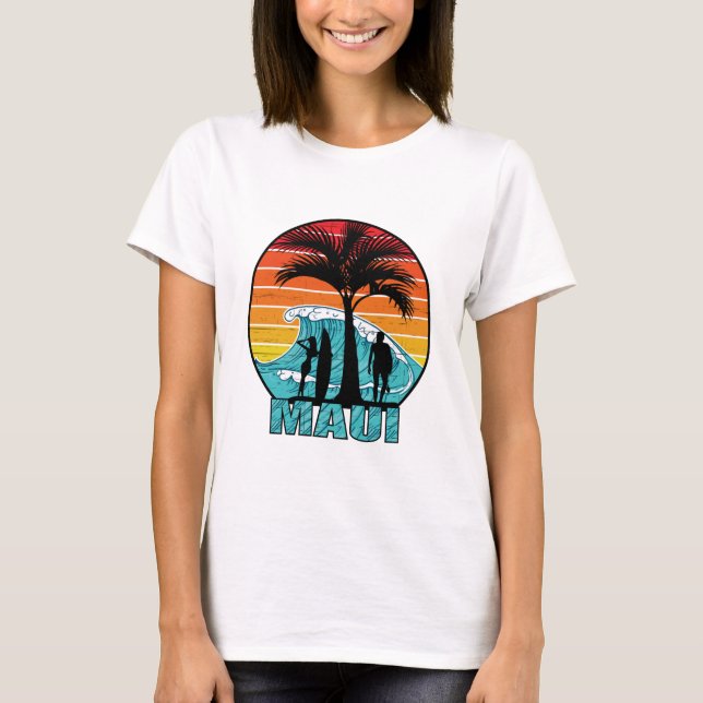 Camiseta Playa Maui Hawaii (Anverso)