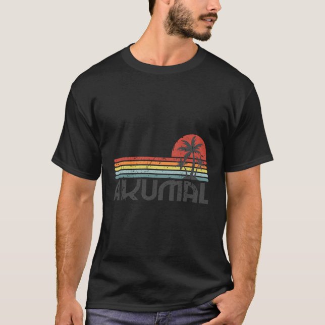 Camiseta Playa mexicana de Akumal (Anverso)