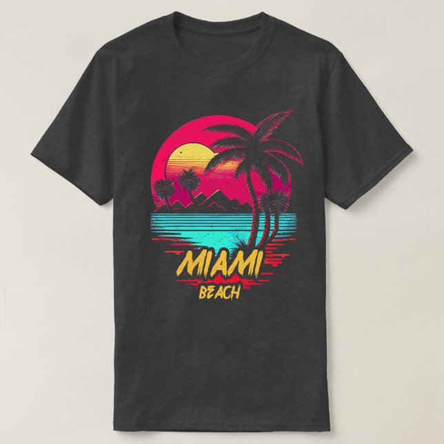 Camiseta Playa Miami Beach (Diseño del anverso)