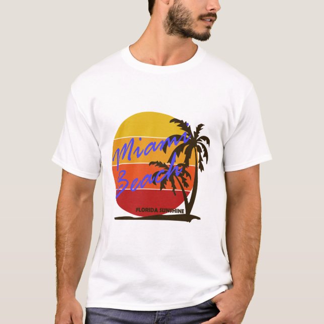 Camiseta Playa miami de verano - florida (Anverso)