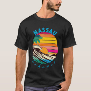 Camiseta Playa Nassau Retro de los años 80 estilo Bahamas
