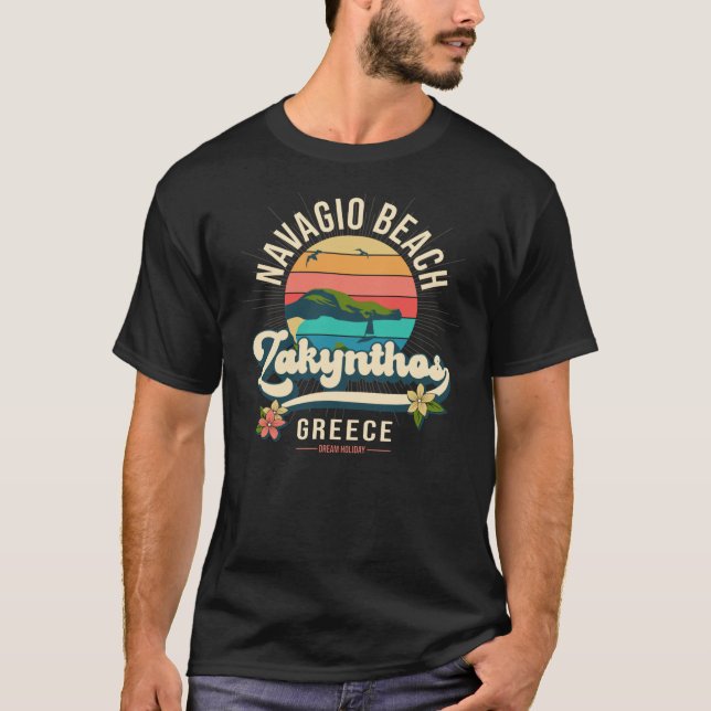 Camiseta Playa Navagio, Zakynthos, Grecia (Anverso)