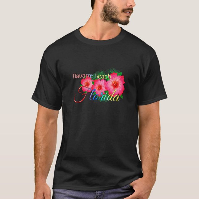 Camiseta Playa Navarra Florida Familia Flores Tropicales Va (Anverso)