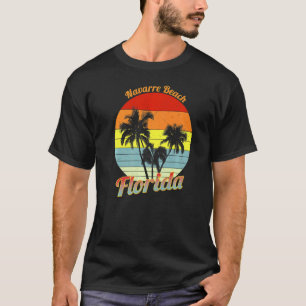Camiseta Playa Navarre Florida Palmas Tropicales Retro Va