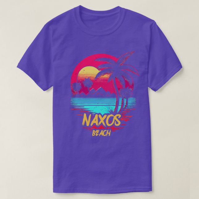 Camiseta Playa Naxos de Retrowave (Diseño del anverso)
