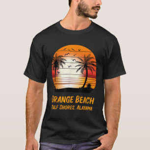 Camiseta Playa Orange Golfos Costas Alabama Puesta de sol v