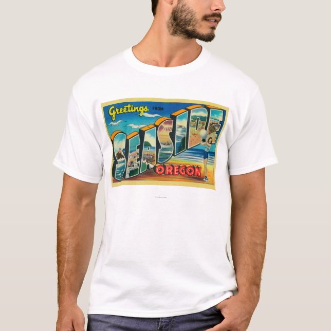Camiseta Playa, Oregon - escenas grandes de la letra (Anverso)