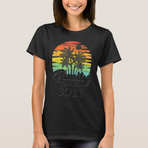 Camiseta Playa Palm Tree Beach Sunset Vintage Retro Family 