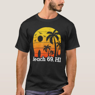 Camiseta Playa Palm Tree Playa Sunset Vintage Retro Playa T