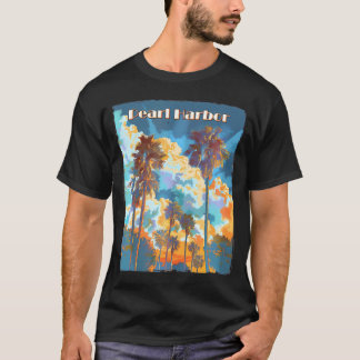Camiseta Playa Pearl Harbor Hawaii Palm Trees