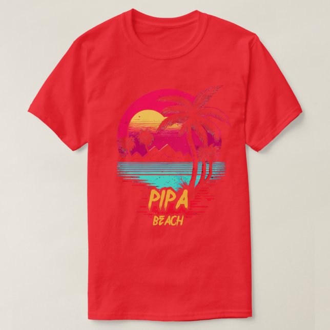 Camiseta Playa Pipa de Retrowave Beach (Diseño del anverso)