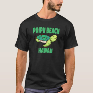 Camiseta Playa Poipu Hawaii Tema Tortuga Marina