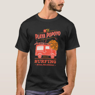 Camiseta Playa Popoyo Rivas Nicaragua Map Artesanía Nica So