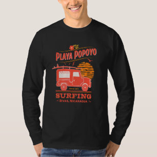 Camiseta Playa Popoyo Rivas Nicaragua Mapa Artesanía Nica S
