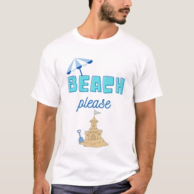 Camiseta playa por favor (Anverso)