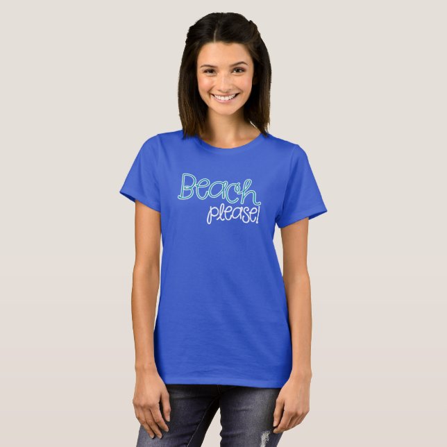 Camiseta ¡Playa, por favor! (Anverso completo)
