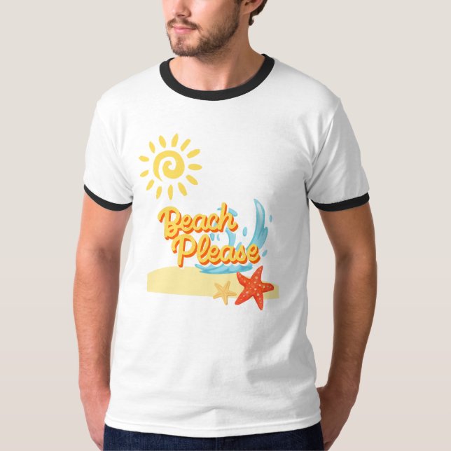 Camiseta playa por favor (Anverso)