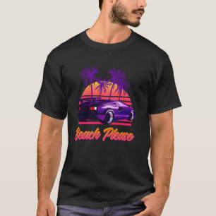 Camiseta Playa Por Favor Estética Futurista Vaporwave 80s S