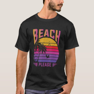 Camiseta Playa Por Favor Palm Tree Gafas De Sol Mar Pun 1