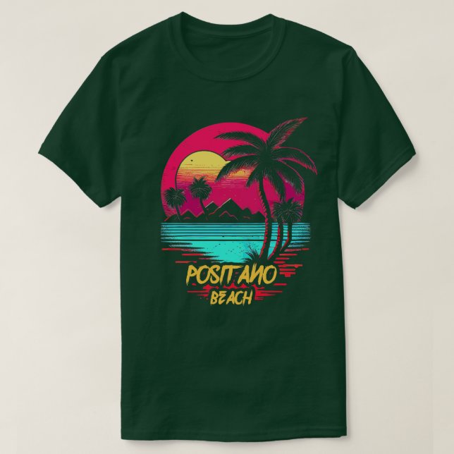 Camiseta Playa Positano de Retrowave (Diseño del anverso)