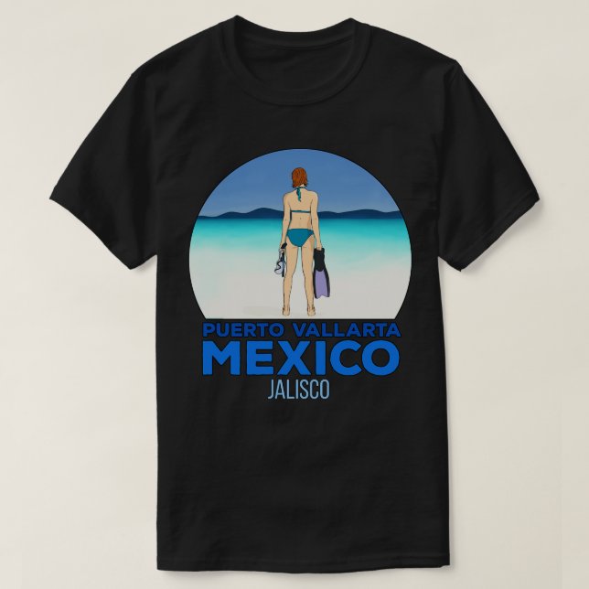 Camiseta Playa Puerto Vallarta México (Diseño del anverso)