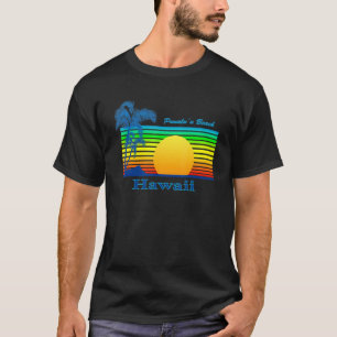 Camiseta Playa Punalu'u Beach Hawaii Retro Tropical Beach S