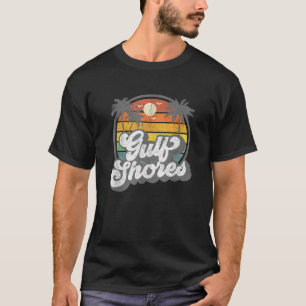 Camiseta Playa Retro de Palm Tree de Alabama Vacacional