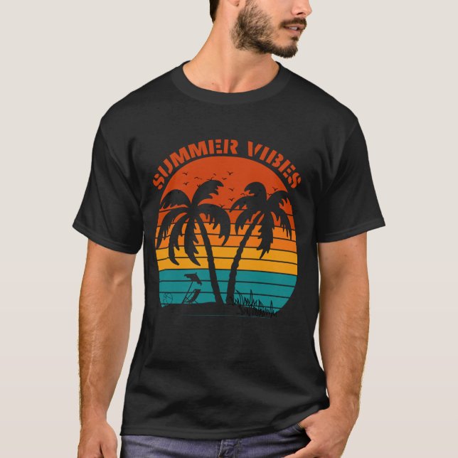 Camiseta Playa Retro de Vibes de Verano (Anverso)