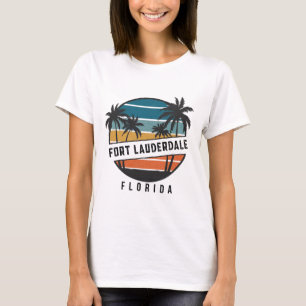 Camiseta Playa Retro Fort Lauderdale Florida Surfboard Surf