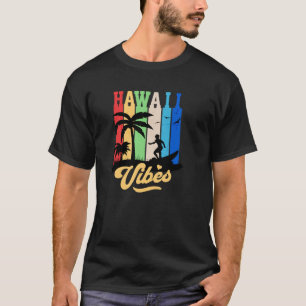 Camiseta Playa Retro Hawaii Vibes Surfing Beach Waves Sunse