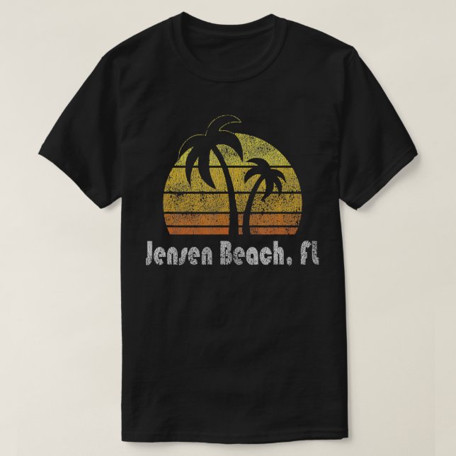 Camiseta Playa Retro Jensen Beach Florida (Diseño del anverso)