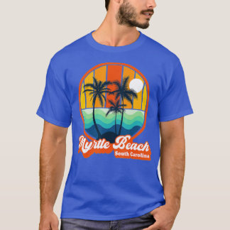 Camiseta Playa Retro Myrtle de Carolina del Sur Playa de Ve