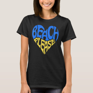 Camiseta Playa Retro Por Favor Amar El Corazón De moda Wavy