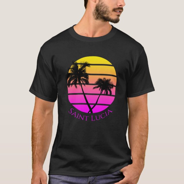 Camiseta Playa Retro Santa Lucía (Anverso)