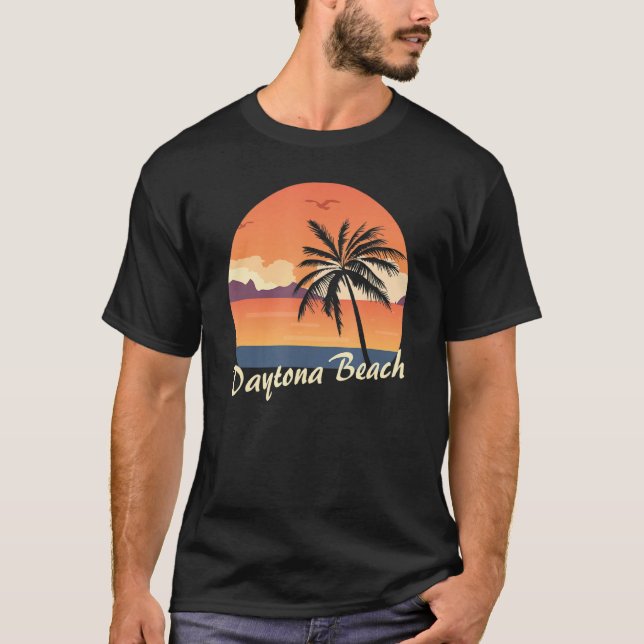 Camiseta Playa Retro Sunset Daytona (Anverso)