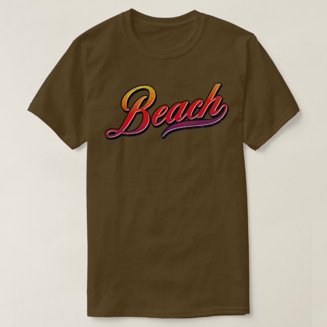 Camiseta Playa Retro Vintage (Diseño del anverso)