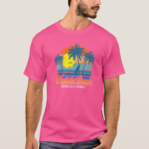 Camiseta Playa Retro Waikiki Honolulu Hawaii Verano Playa V
