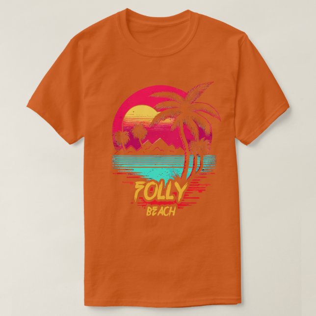 Camiseta Playa Retrowave Beach Folly (Diseño del anverso)