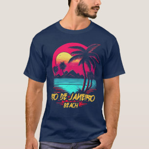 Camiseta Playa Retrowave de Río de Janeiro