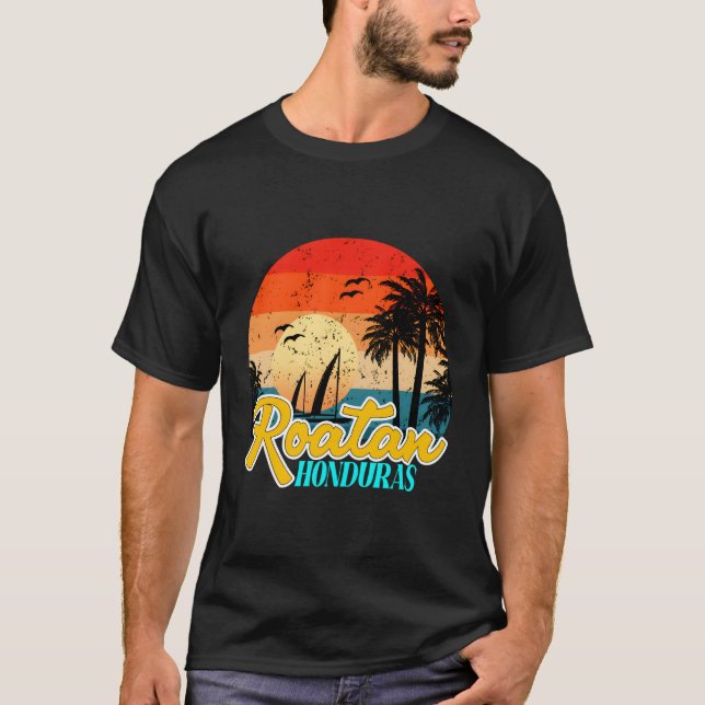 Camiseta Playa Roatan Honduras Islas del Caribe (Anverso)