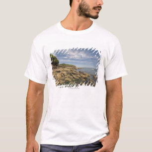 Camiseta Playa rocosa con viajar de la motora