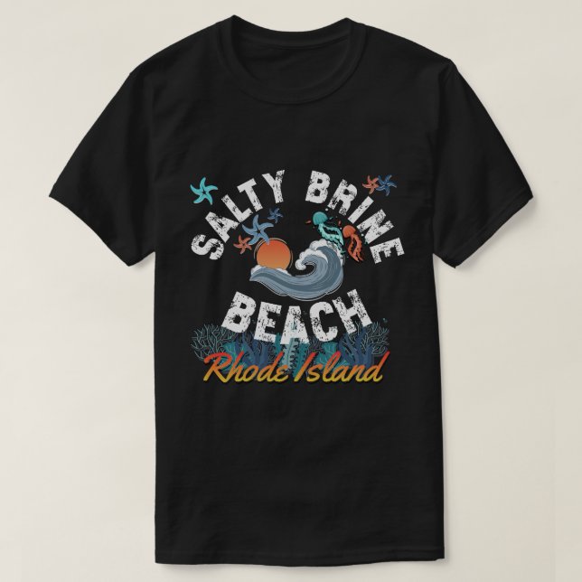 Camiseta Playa Salty Brine, Rhode Island (Diseño del anverso)