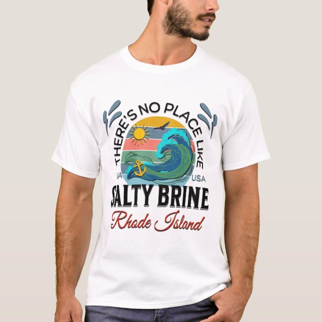 Camiseta Playa Salty Brine, Rhode Island (Anverso)