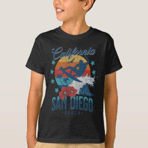 Camiseta Playa San Diego California Surf Vintage Vacaciones