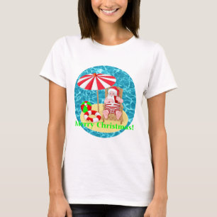 Camiseta playa santa claus