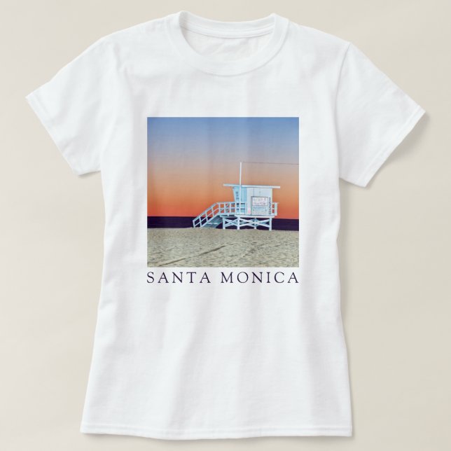 Camiseta Playa Santa Mónica | Los Ángeles, California (Diseño del anverso)