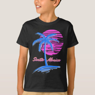 Camiseta Playa Santa Monica Outrun 80 Vaporwave estético